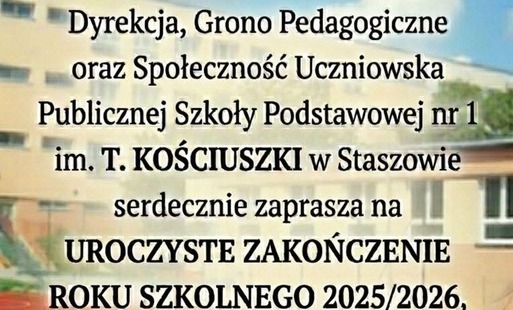 Zdjęcie do Uroczyste zakończenie roku szkolnego 2025/26